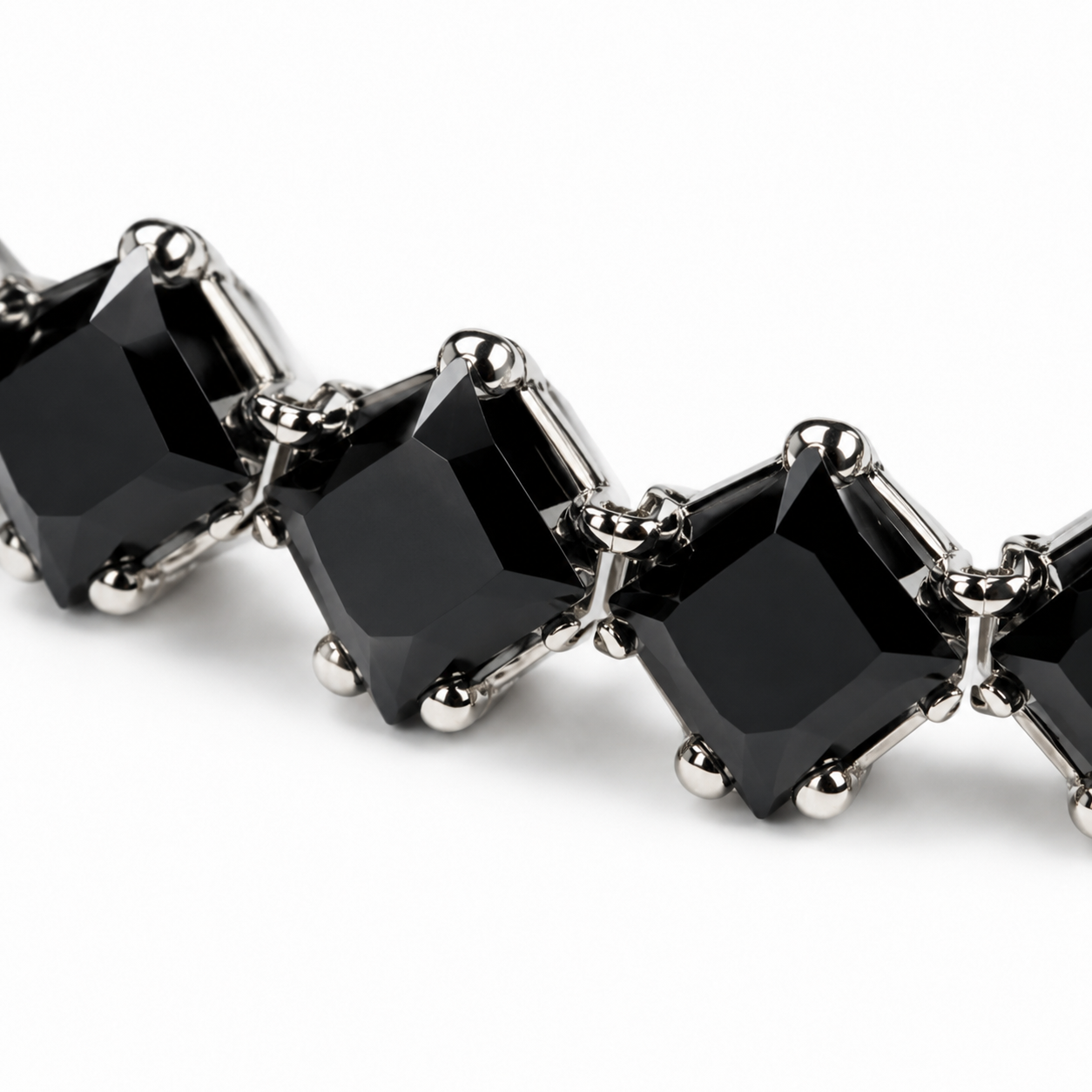 Black Stone Tennis Bracelet