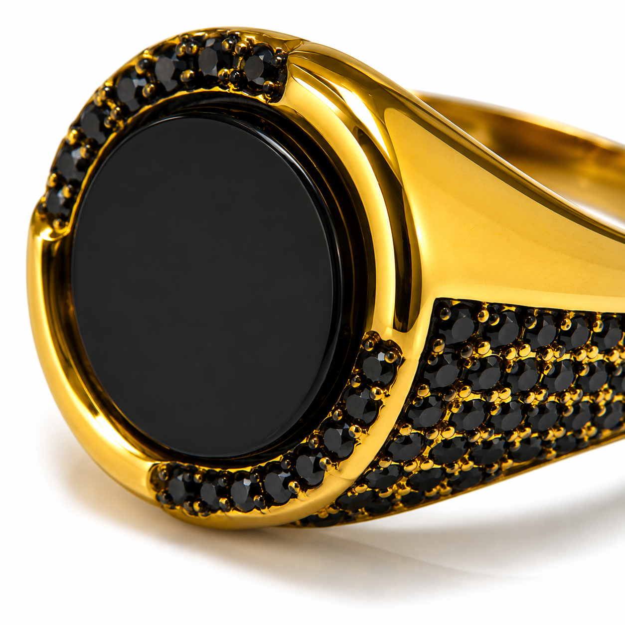Men's Royal Gold Eclipse Ring – Stainless Steel