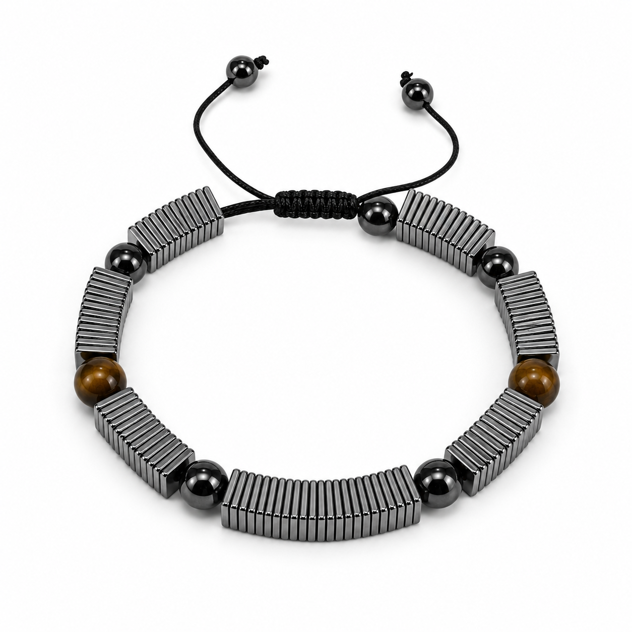 Men’s Stainless Steel Tiger Eye Bracelet