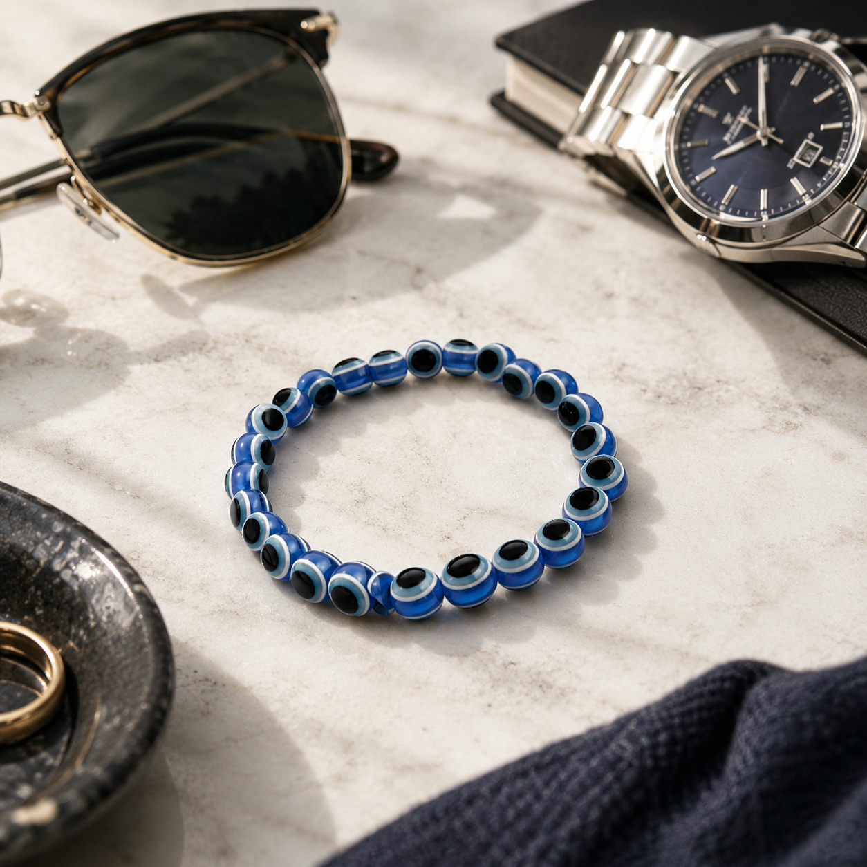Evil BLUE Eye Beaded Bracelet