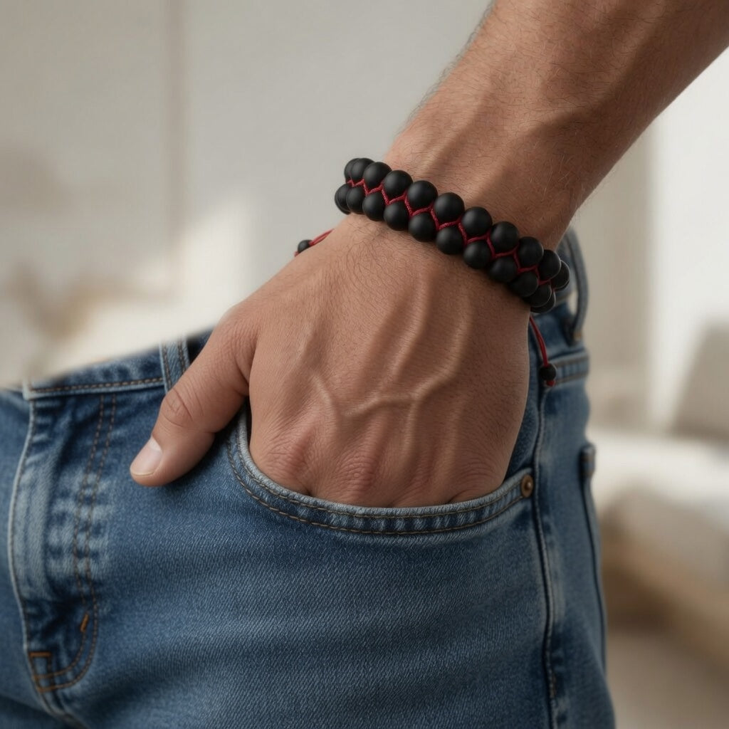 Midnight Dual-Bead Bracelet