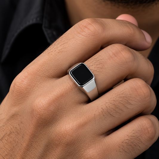 Men’s Black Onyx Signet Ring
