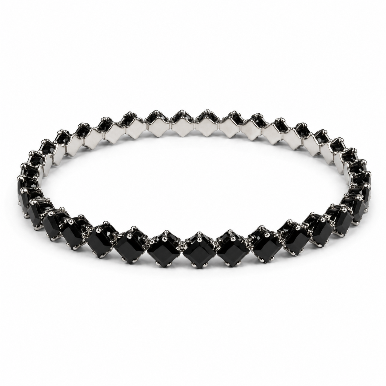 Black Stone Tennis Bracelet