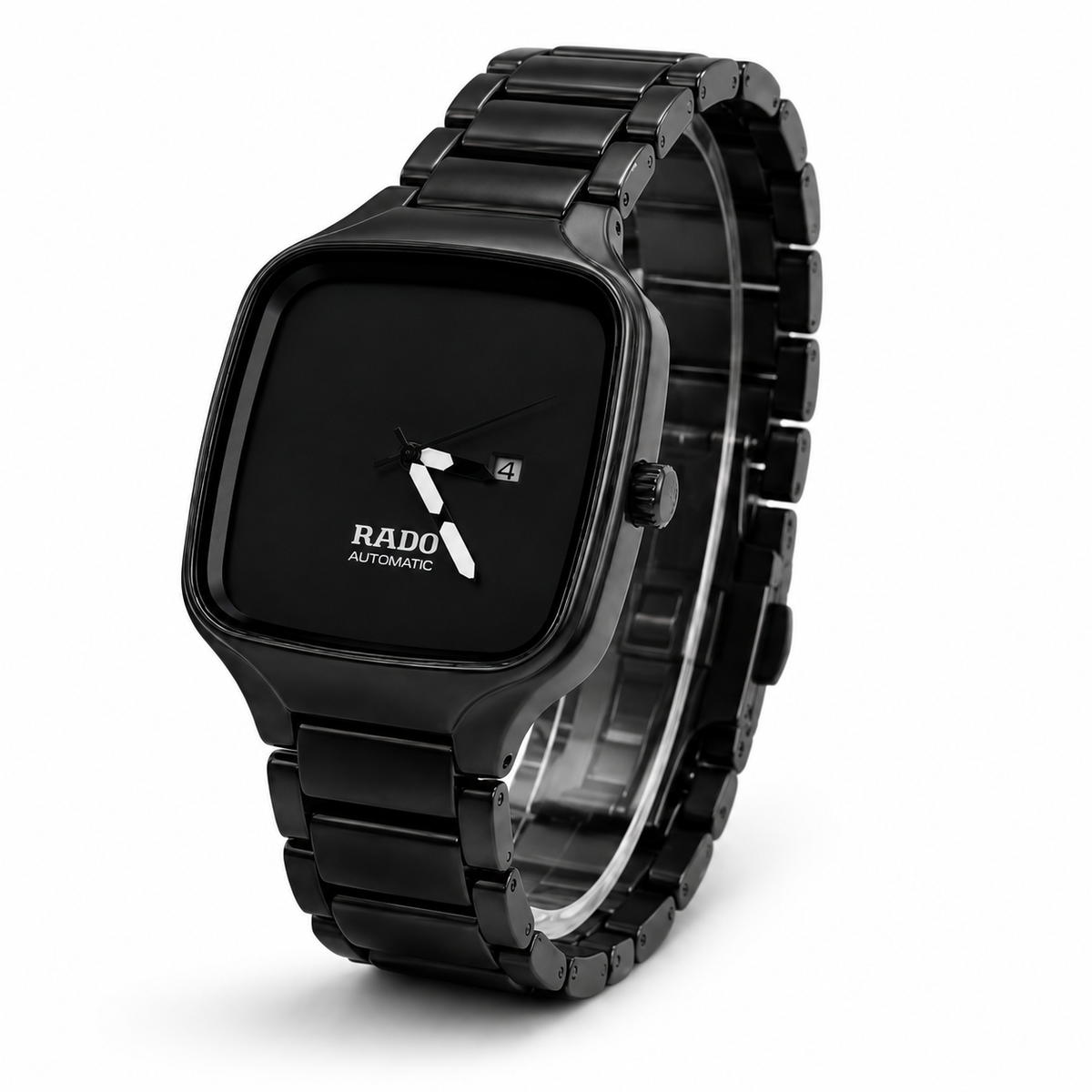 Men’s Luxury Square Automatic Watch – Black