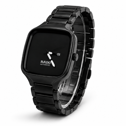 Men’s Luxury Square Automatic Watch – Black