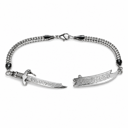 Silver Zulfiqar Sword Chain Bracelet