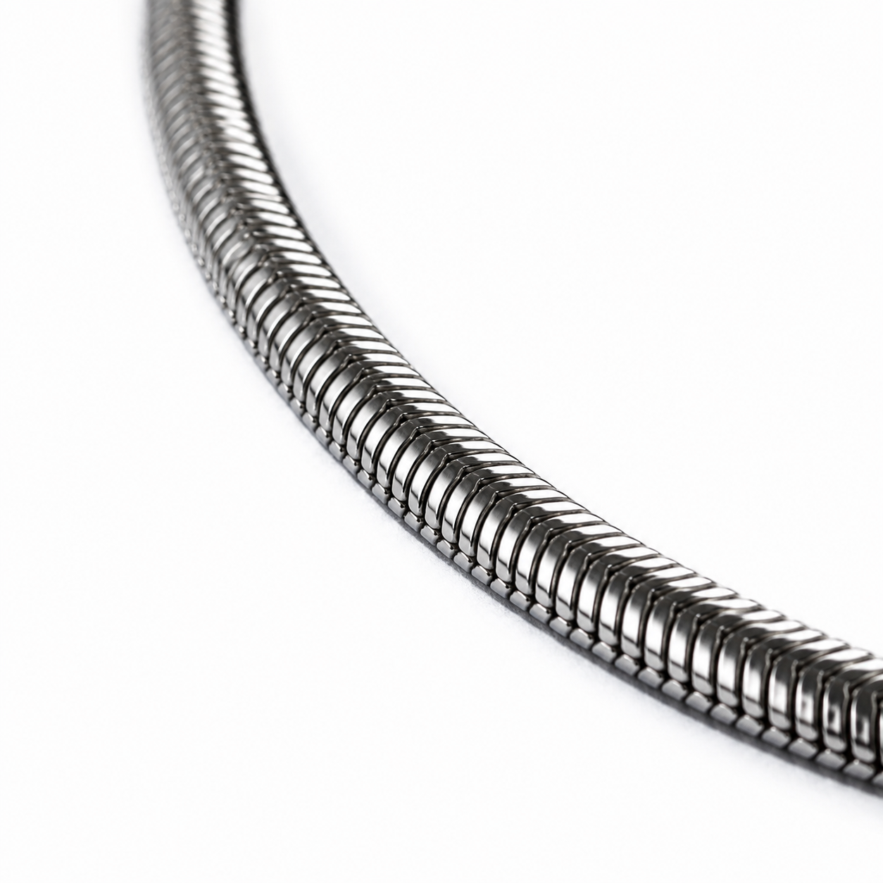 Men's Silver Stainless Steel Snake Chain Necklace