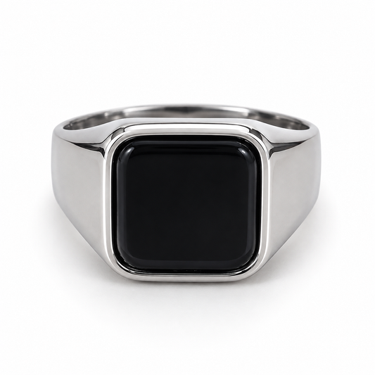 Men’s Black Onyx Signet Ring