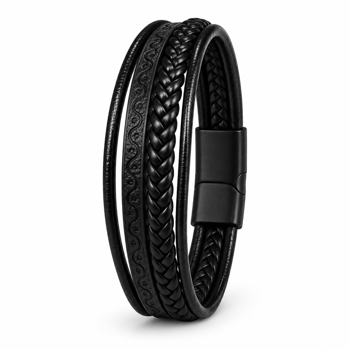 Classic Multi-Strand Leather Bracelet for Men