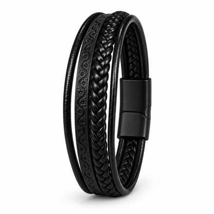 Classic Multi-Strand Leather Bracelet for Men