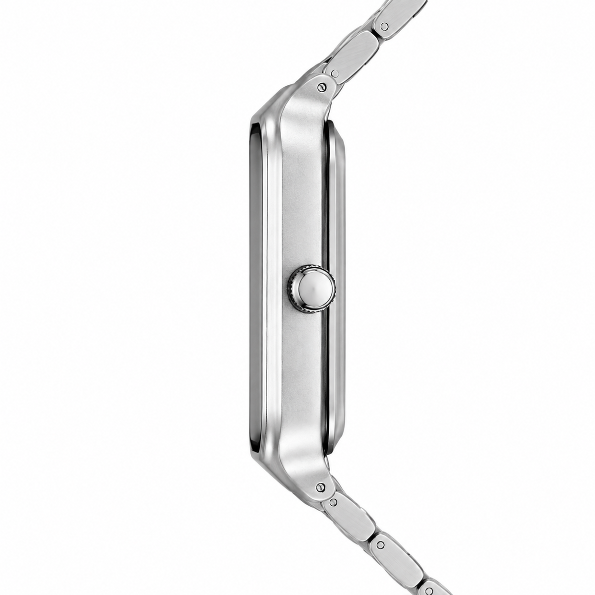 Men’s Luxury Square Automatic Watch – Silver & White
