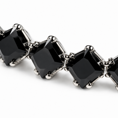 Black Stone Tennis Bracelet