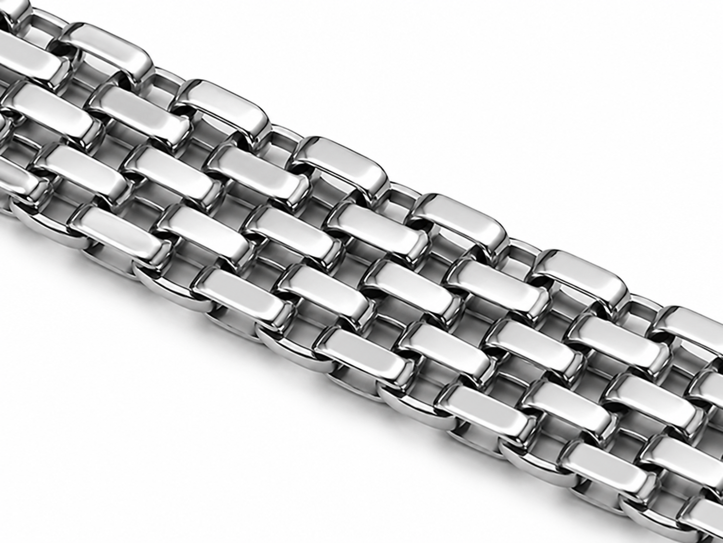 Men's Stainless Steel Chain Necklace & Bracelet Set – Silver Matching Jewelry Set