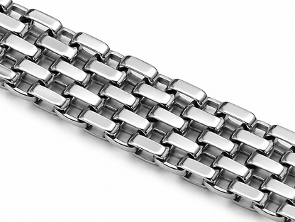 Men's Stainless Steel Chain Necklace & Bracelet Set – Silver Matching Jewelry Set