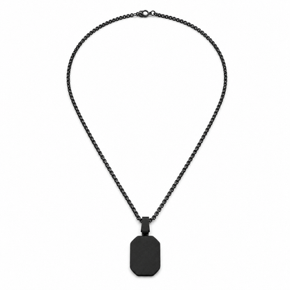 Black Pendant Necklace for Men