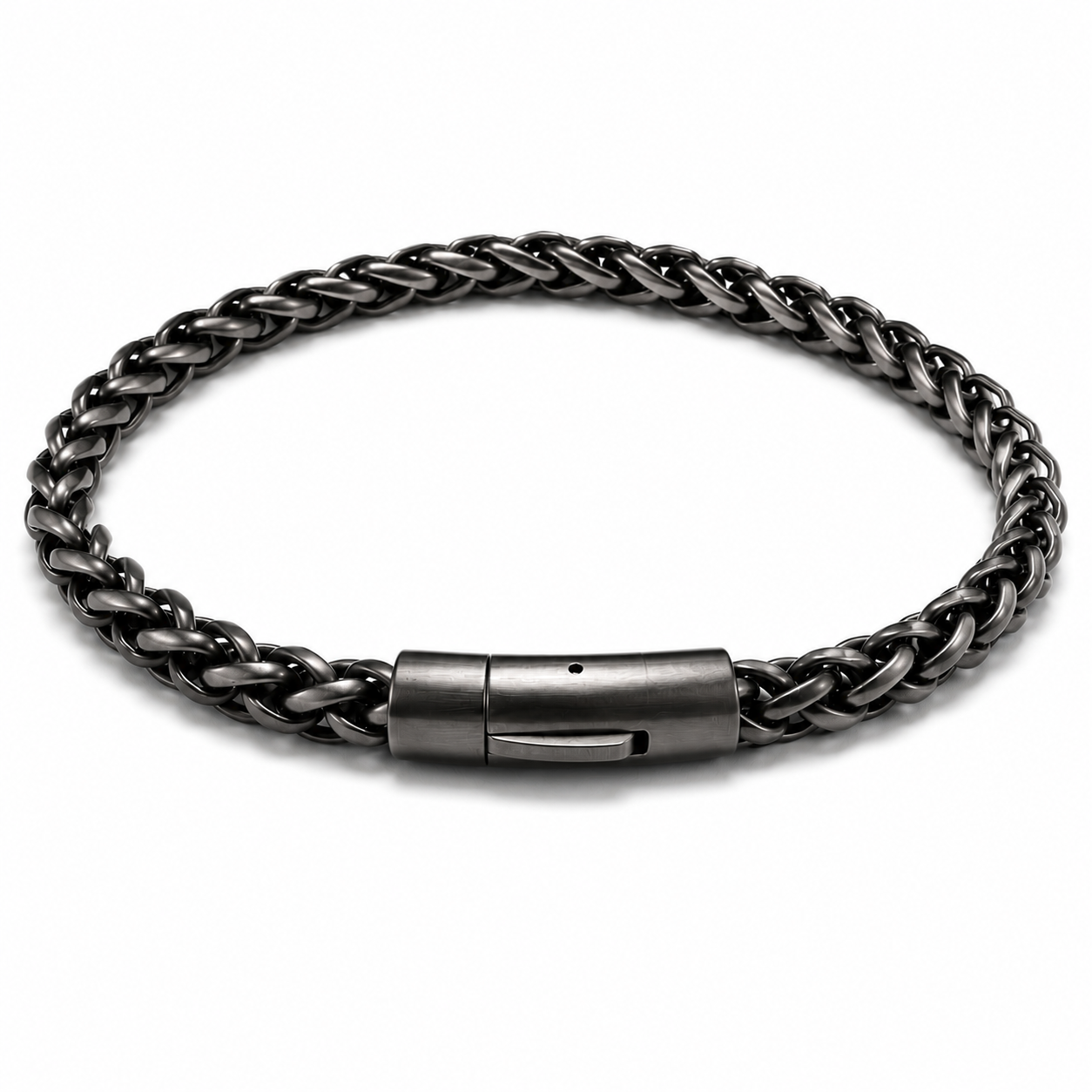 Men's 8mm Gunmetal Stainless Steel Phantom Chain Bracelet