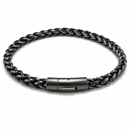 Men's 8mm Gunmetal Stainless Steel Phantom Chain Bracelet
