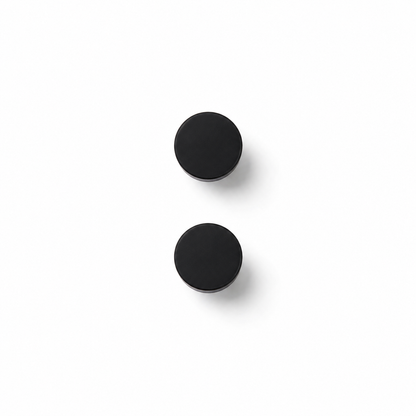Black Magnetic Ear Studs for Men – No Piercing Round Stud Earrings