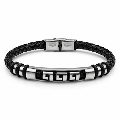 Black Braided Steel Bracelet
