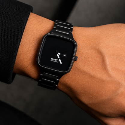 Men’s Luxury Square Automatic Watch – Black