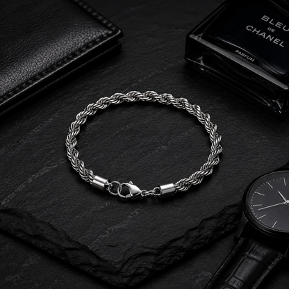 Men's Stainless Steel Rope Chain Bracelet