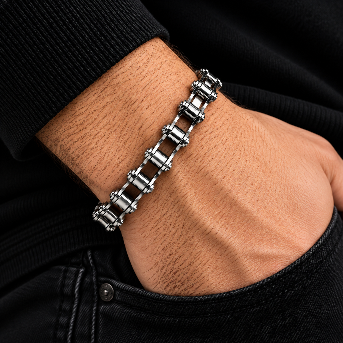 Men’s Stainless Steel Chain Link Bracelet