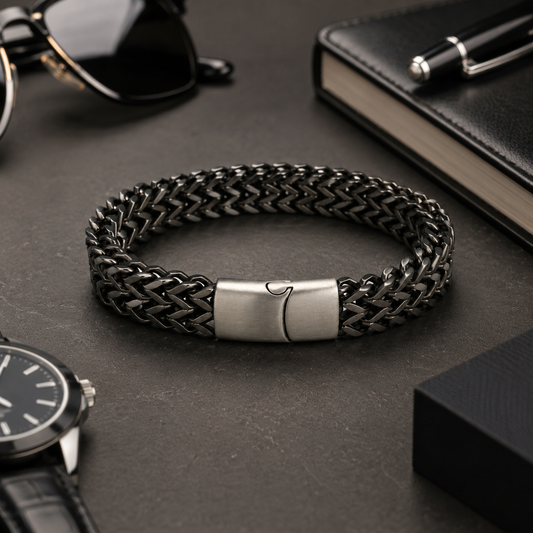 Stainless Steel Braided Chain Bracelet for Men