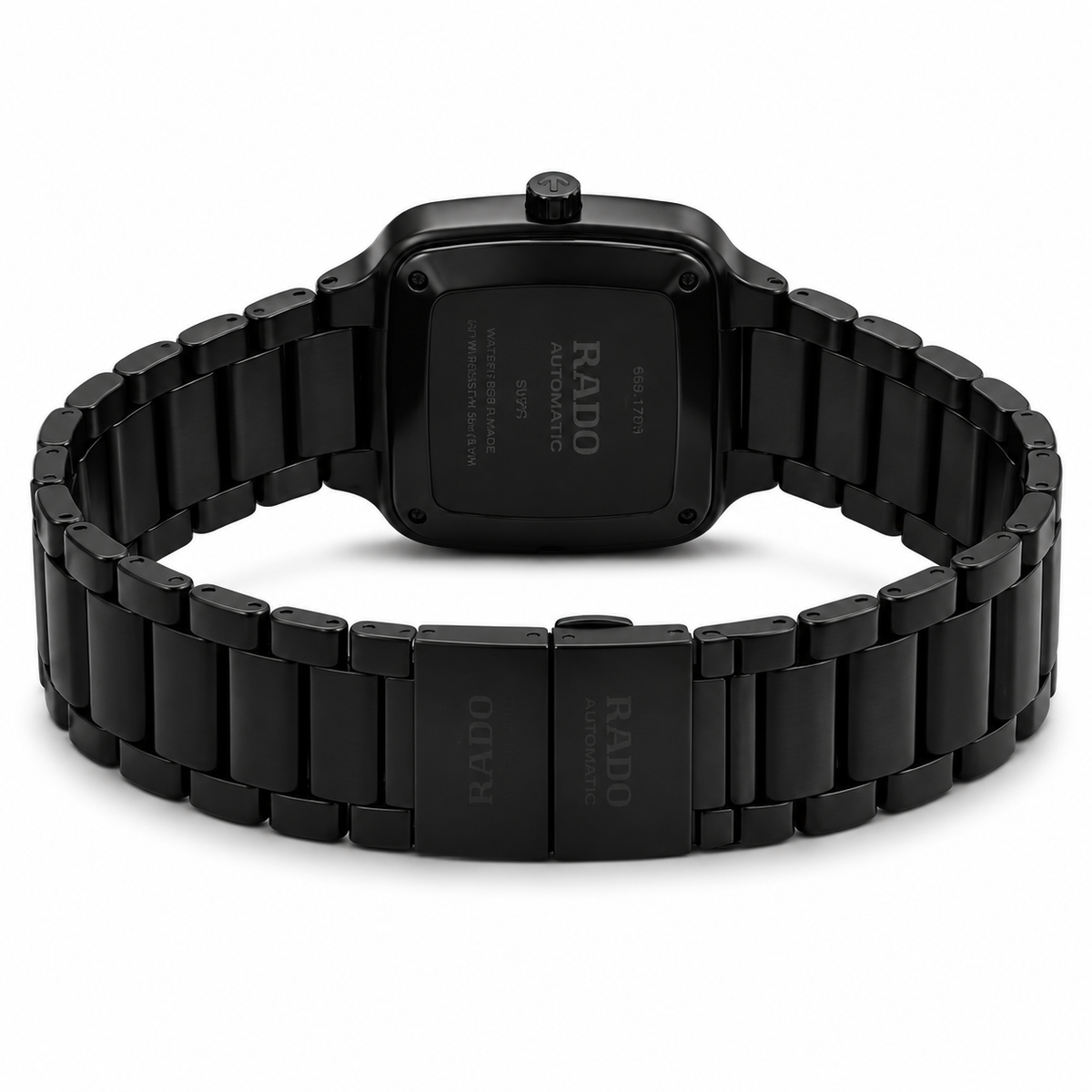 Men’s Luxury Square Automatic Watch – Black