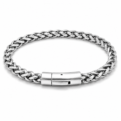 Men's 8mm Gunmetal Stainless Steel Phantom Chain Bracelet