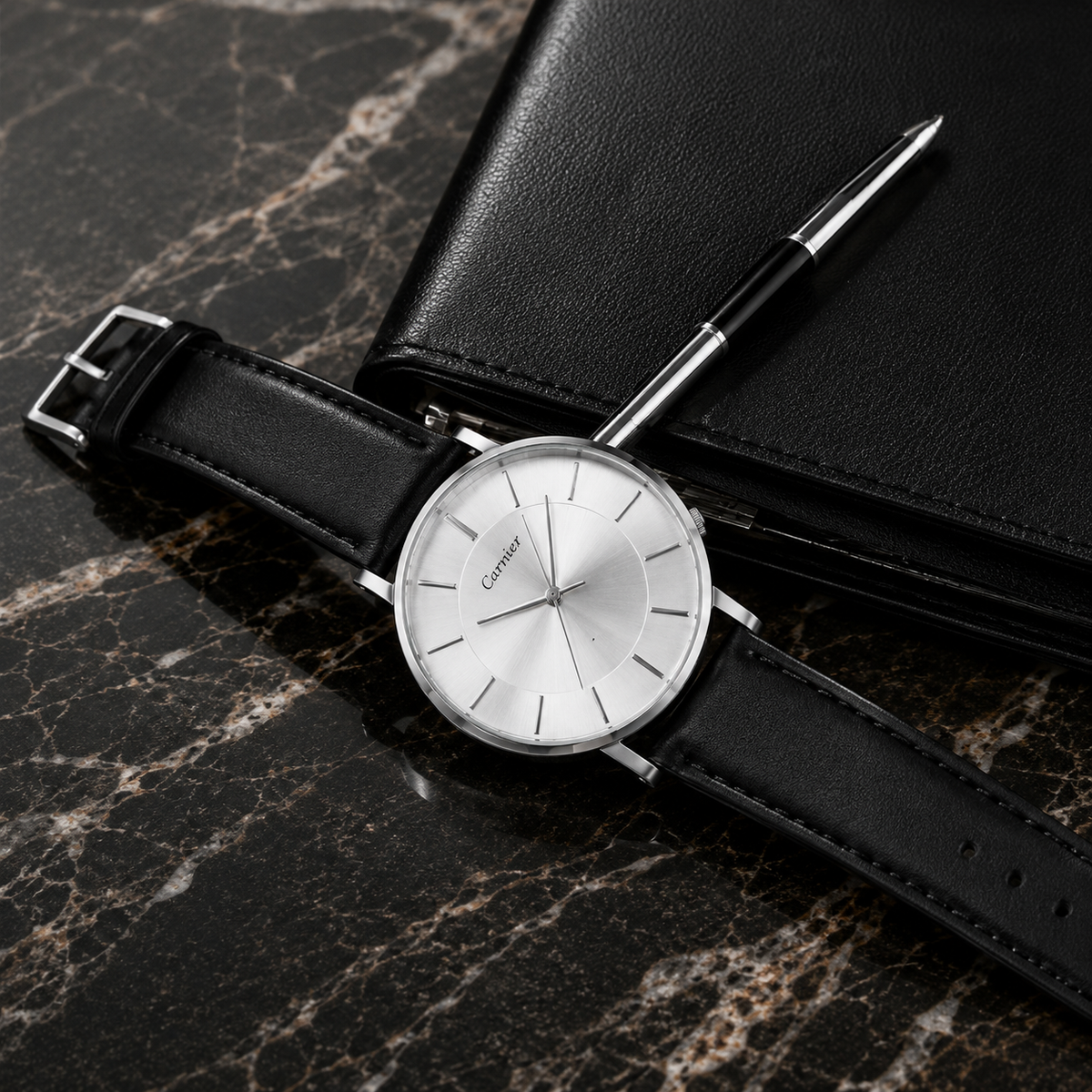 Men’s Classic Silver Dial Watch