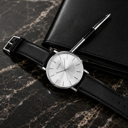 Men’s Classic Silver Dial Watch