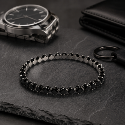 Black Stone Tennis Bracelet