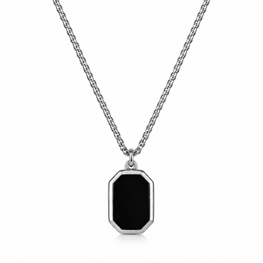 Double-Sided Stainless Steel Pendant Necklace