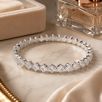 Silver Crystal Tennis Bracelet