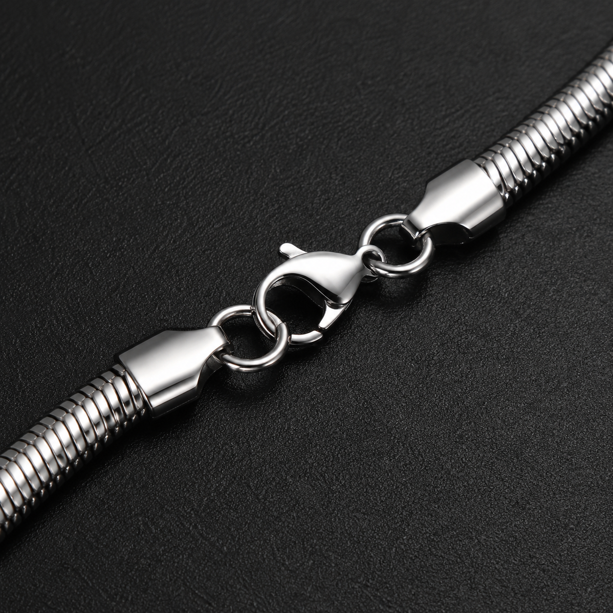 Men's Stainless Steel Snake Chain Set – Bracelet & Necklace Combo