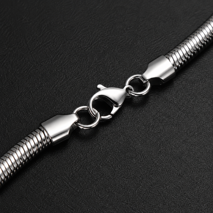 Men's Stainless Steel Snake Chain Set – Bracelet & Necklace Combo