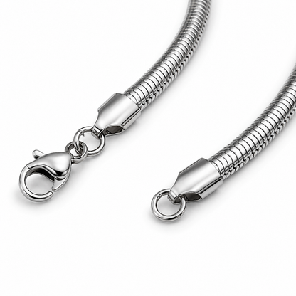Men's Stainless Steel Snake Chain Set – Bracelet & Necklace Combo