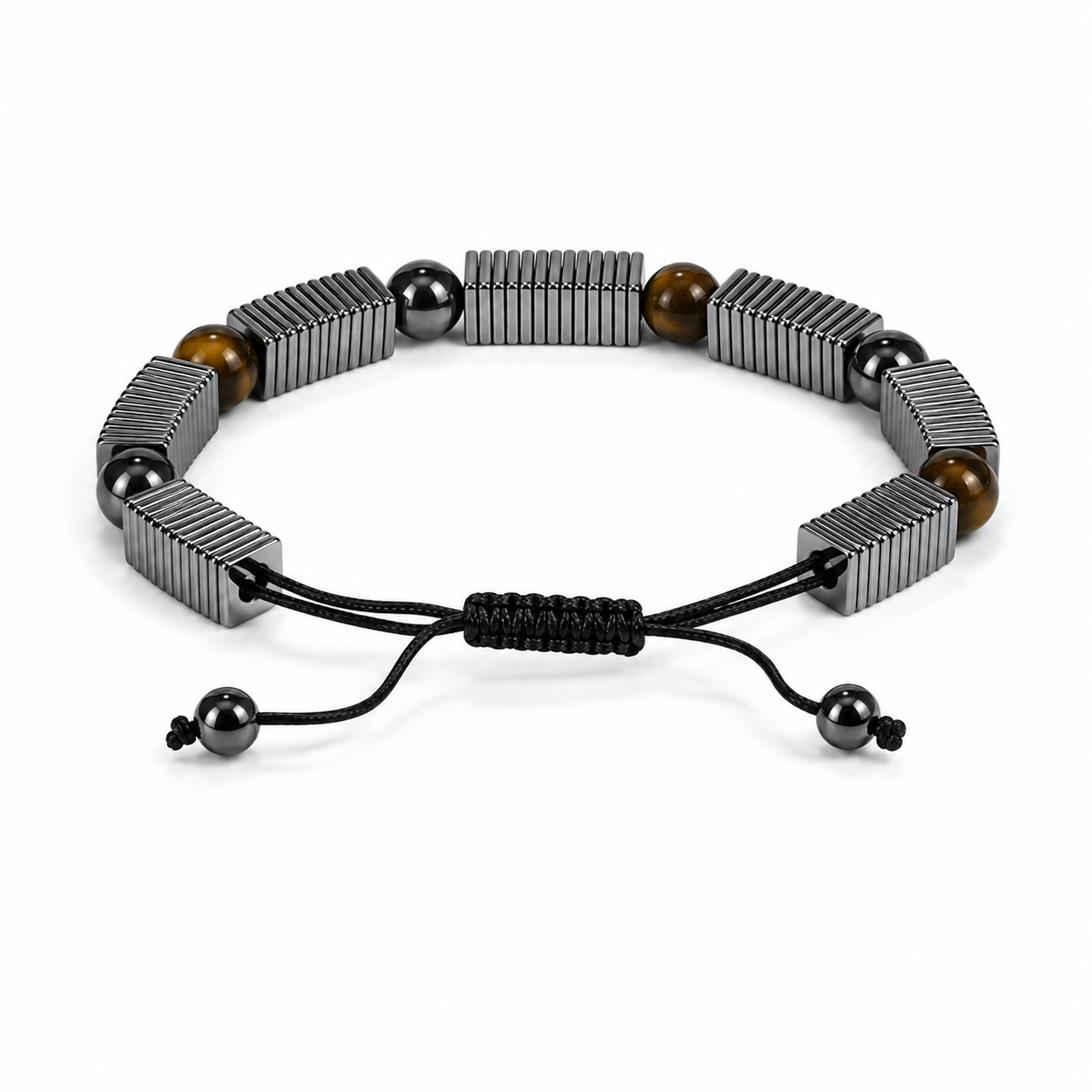 Men’s Stainless Steel Tiger Eye Bracelet