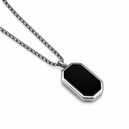 Double-Sided Stainless Steel Pendant Necklace