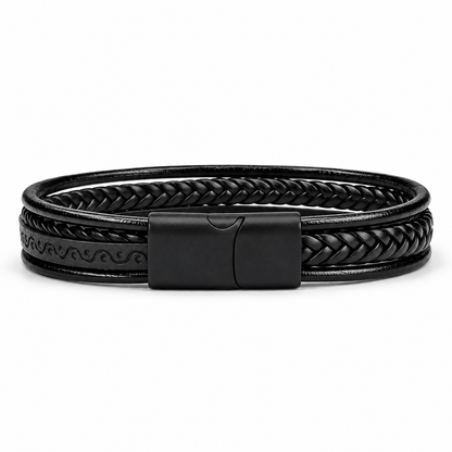 Classic Multi-Strand Leather Bracelet for Men