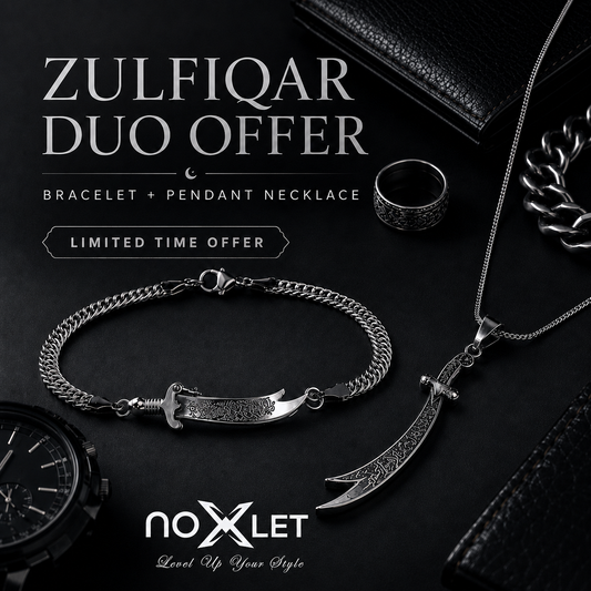 Silver Zulfiqar Duo Offer – Bracelet + Pendant Necklace