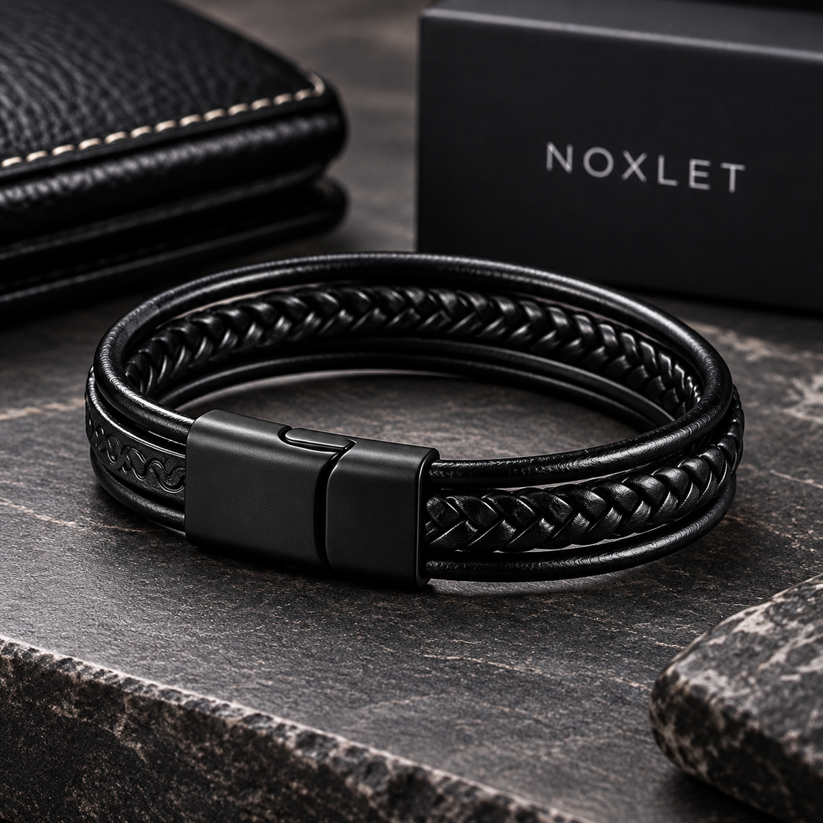 Classic Multi-Strand Leather Bracelet for Men