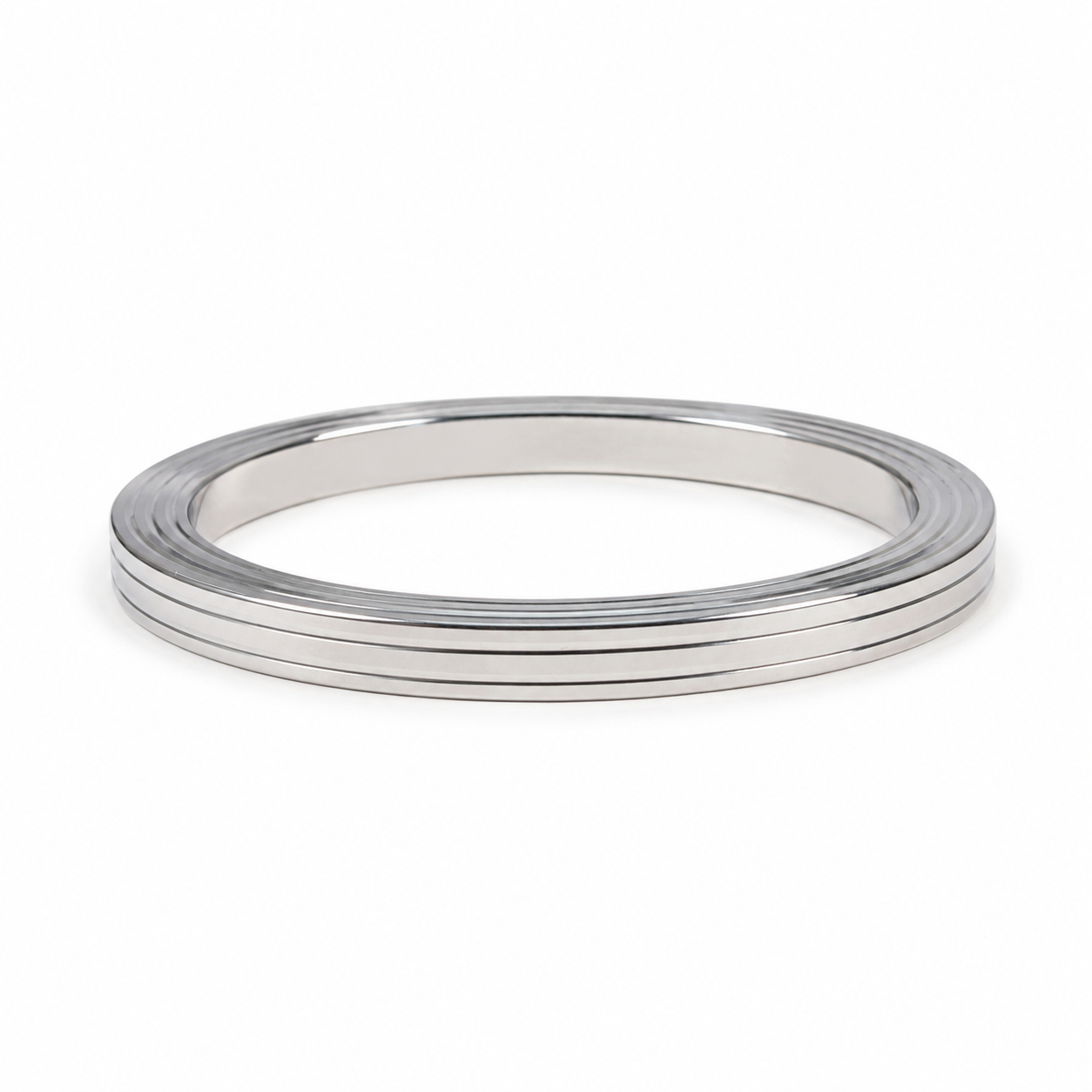 Stainless Steel Silver Bangle Bracelet for Men
