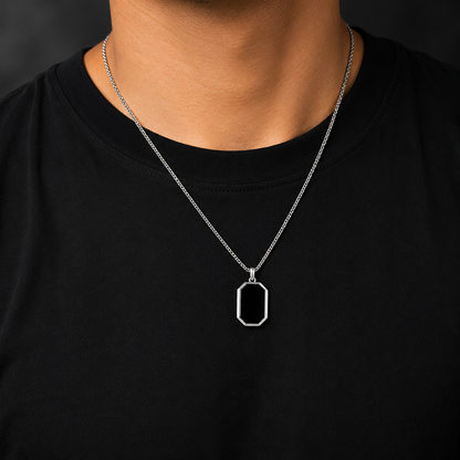 Double-Sided Stainless Steel Pendant Necklace