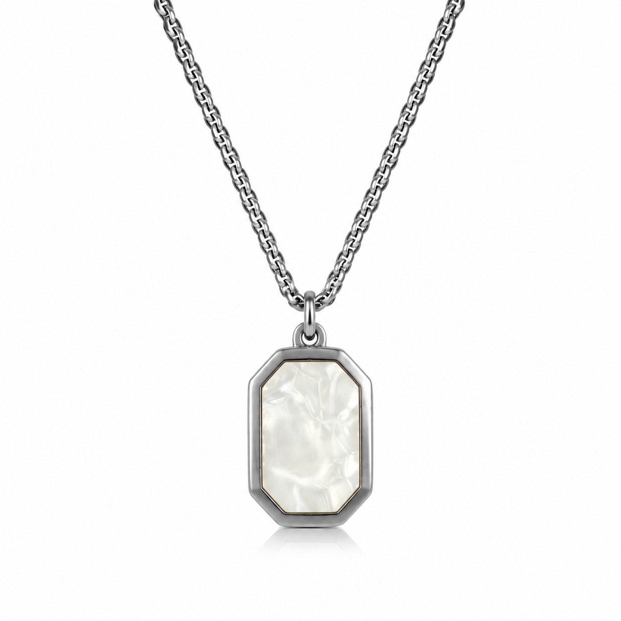 Double-Sided Stainless Steel Pendant Necklace