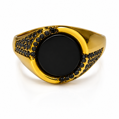 Men's Royal Gold Eclipse Ring – Stainless Steel