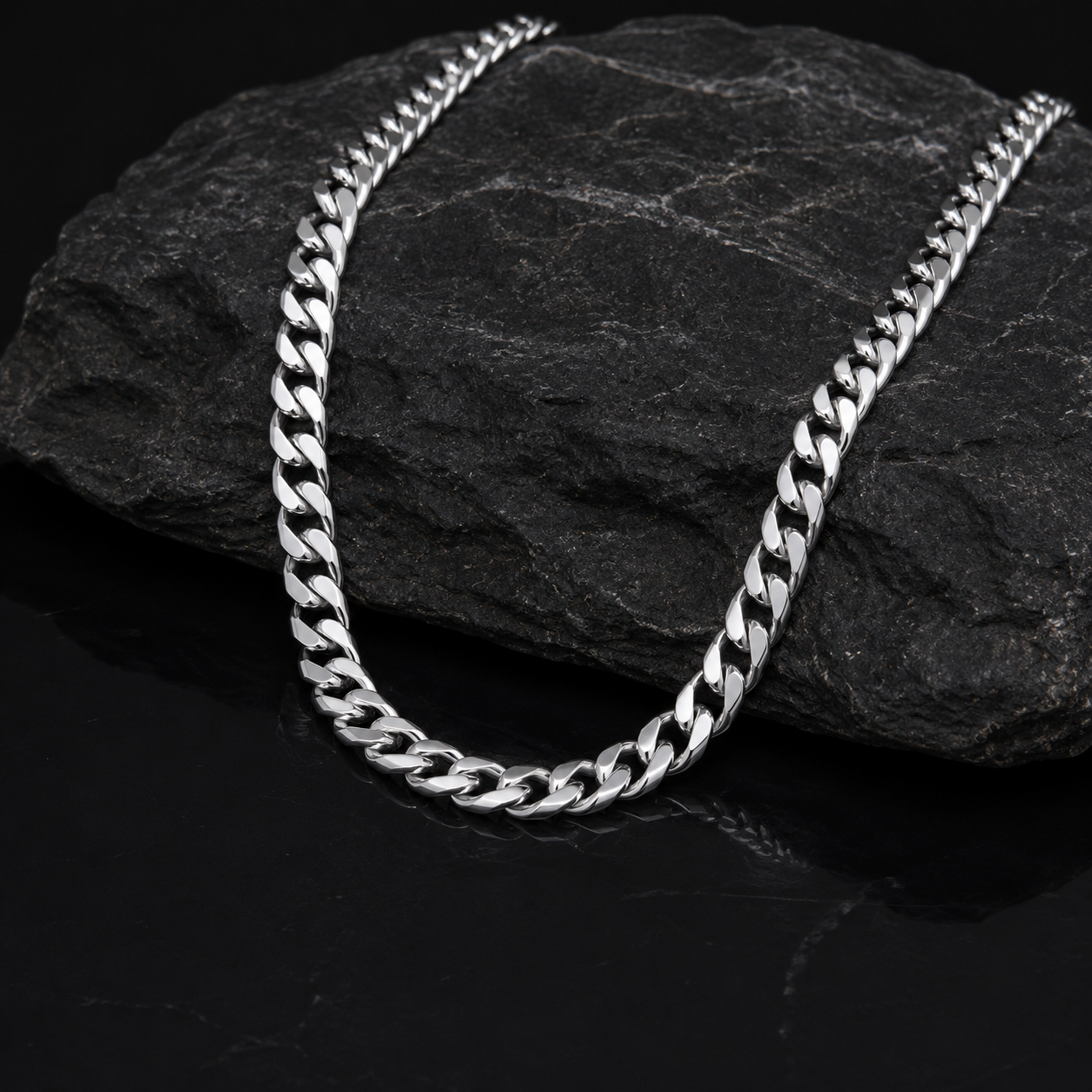Men's Silver Cuban Link Necklace