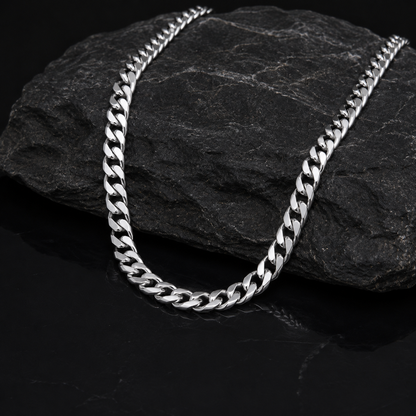 Men's Silver Cuban Link Necklace