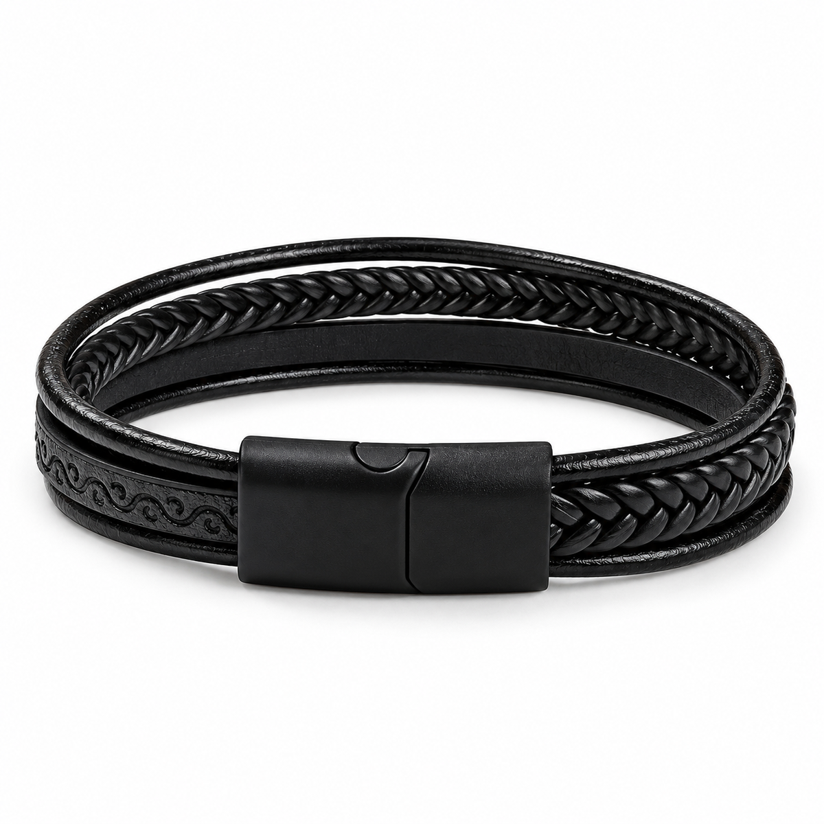 Classic Multi-Strand Leather Bracelet for Men