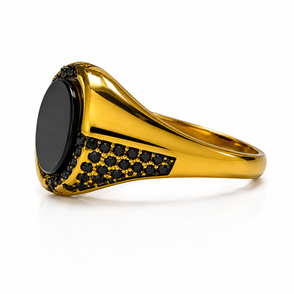 Men's Royal Gold Eclipse Ring – Stainless Steel